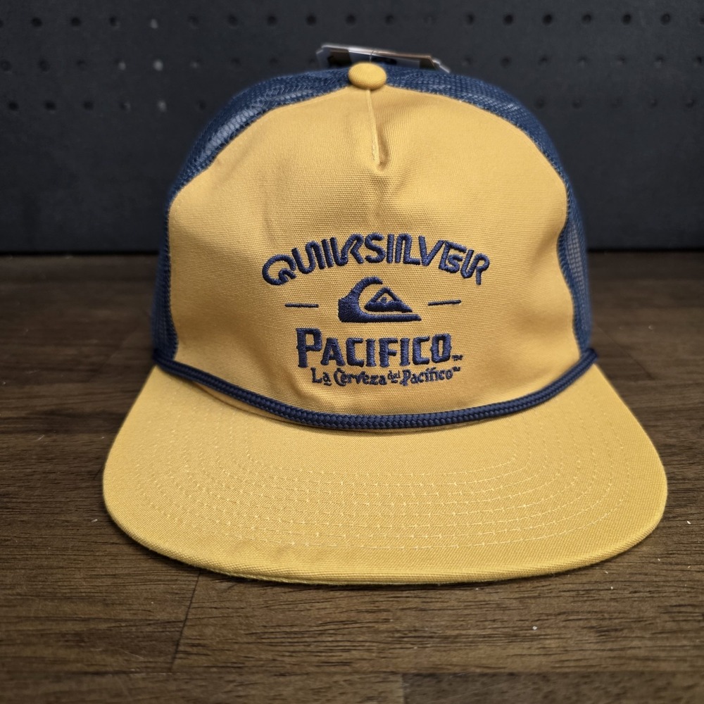 Quiksilver Pacifico Trucker Hat Promo Rare Adjustable Snapback Mesh Rope Cap NWT
